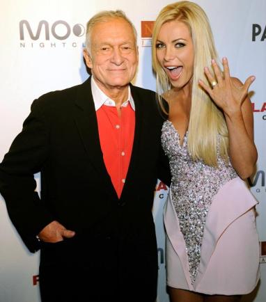 Hugh Hefner and Crystal Harris got married in December. She had had to sign a prenup.