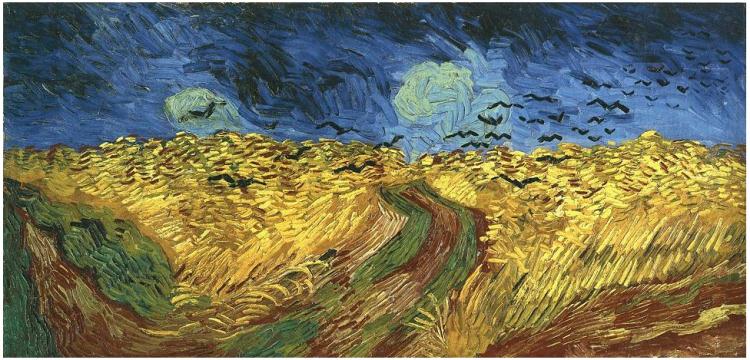Wheat Field with Crows, Van Gogh's last painting (1890)
