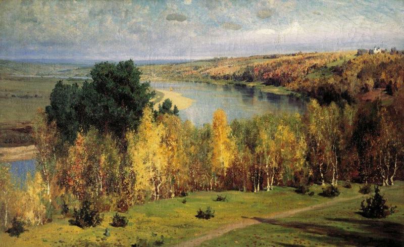 Vasily Polenov, the Golden Autumn, 1890s. Oil on Canvas