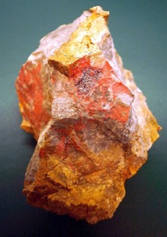 Cinnabar natural mercury ore rock