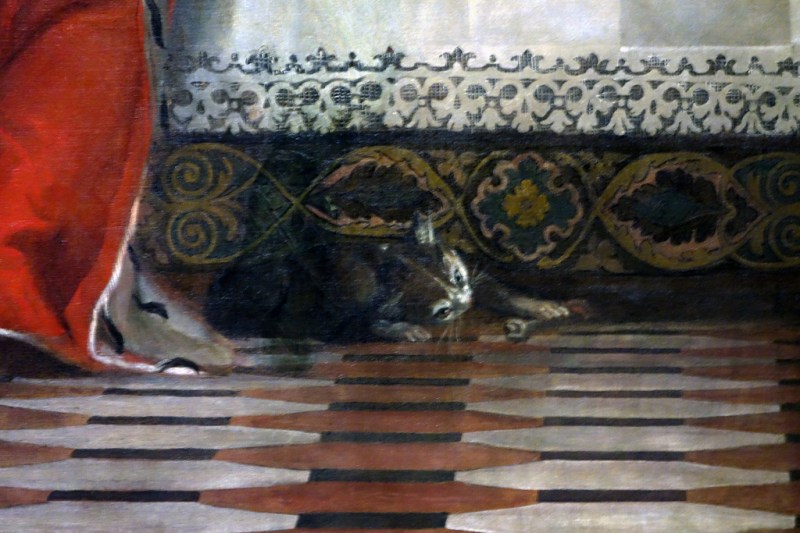 Detail of cat, Paolo Veronese, Feast in the House of Levi, 1573 