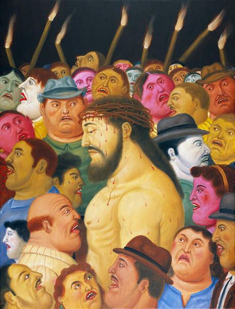 Jesus and the Crowd, Botero