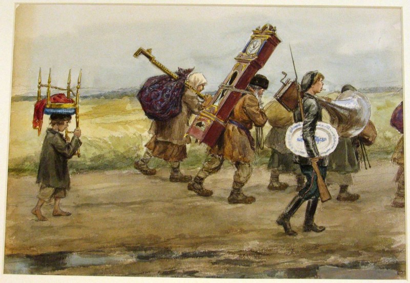 Looters with their loot